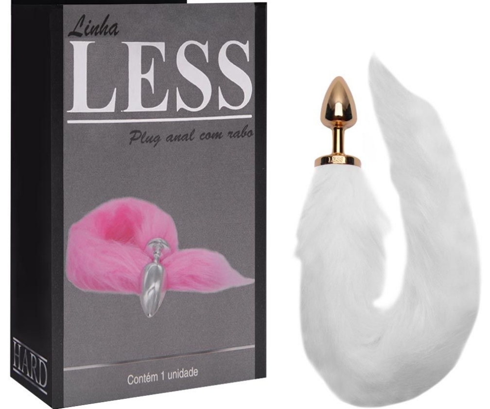 Plug Anal tam P com calda em Pelúcia